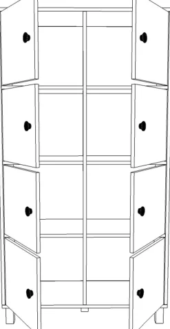 Locelso Mehrzweckschrank | 18mm Stärke | Nussbaum Anthrazit