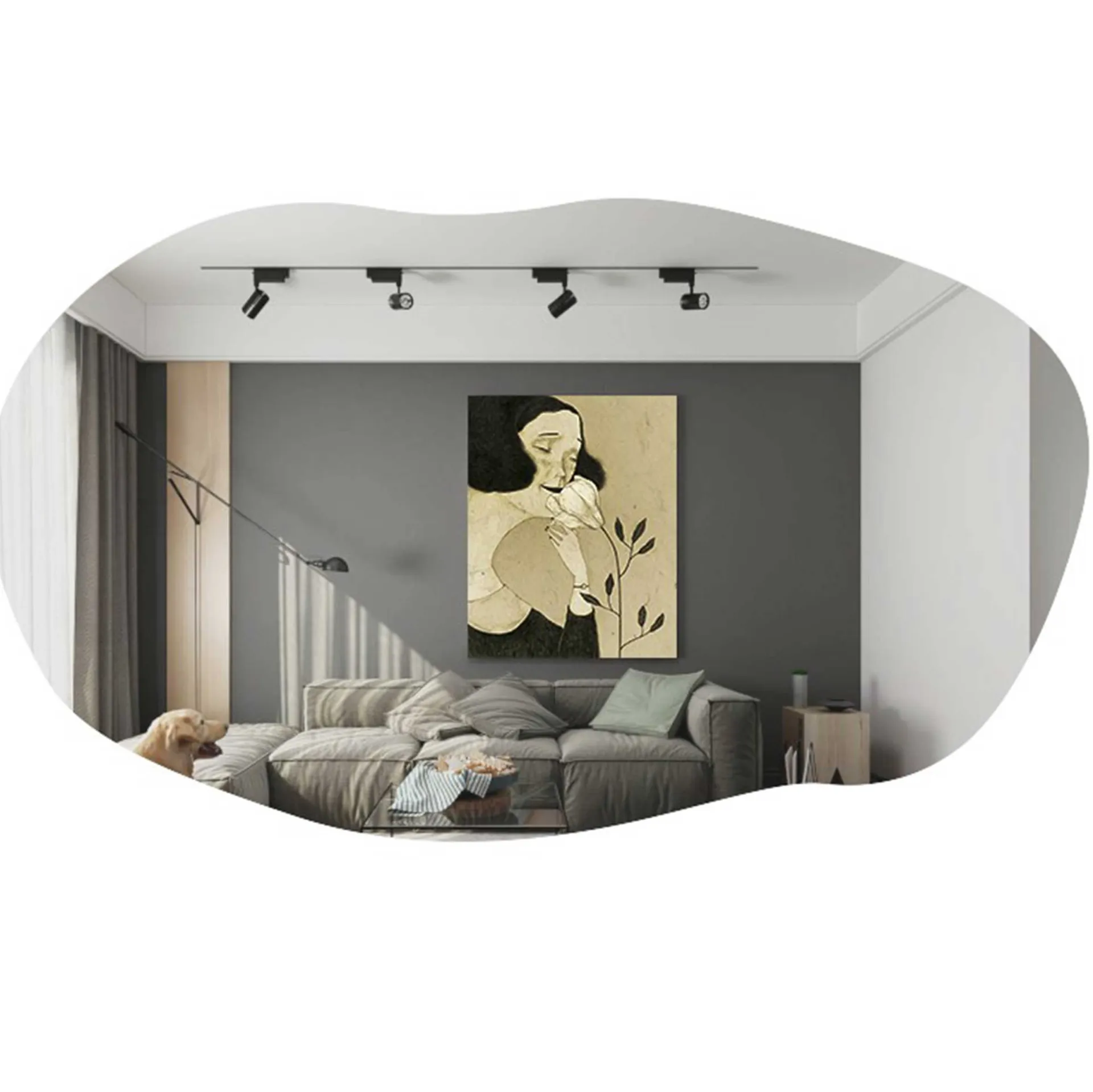 Emob Lossa Spiegel | 100% MDF | Schwarz