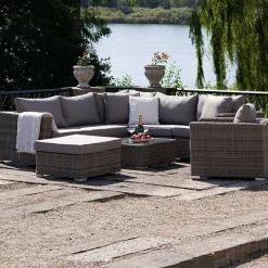 House Nordic Loungeset Calvi - 4 Stück - Geflecht