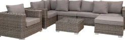 House Nordic Loungeset Calvi - 4 Stück - Geflecht