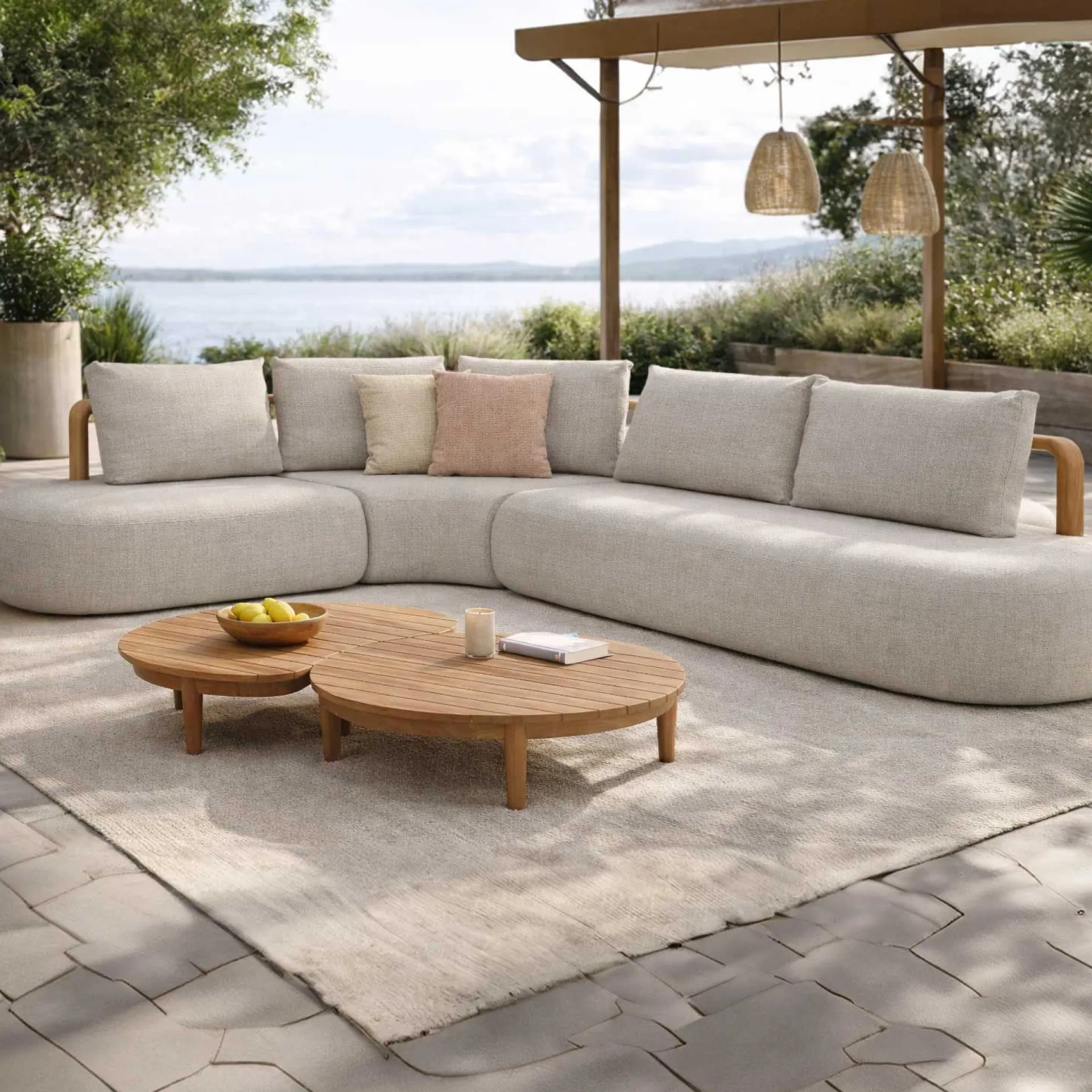 Gescova Loungeset Garten Mila - Hell - Textilene