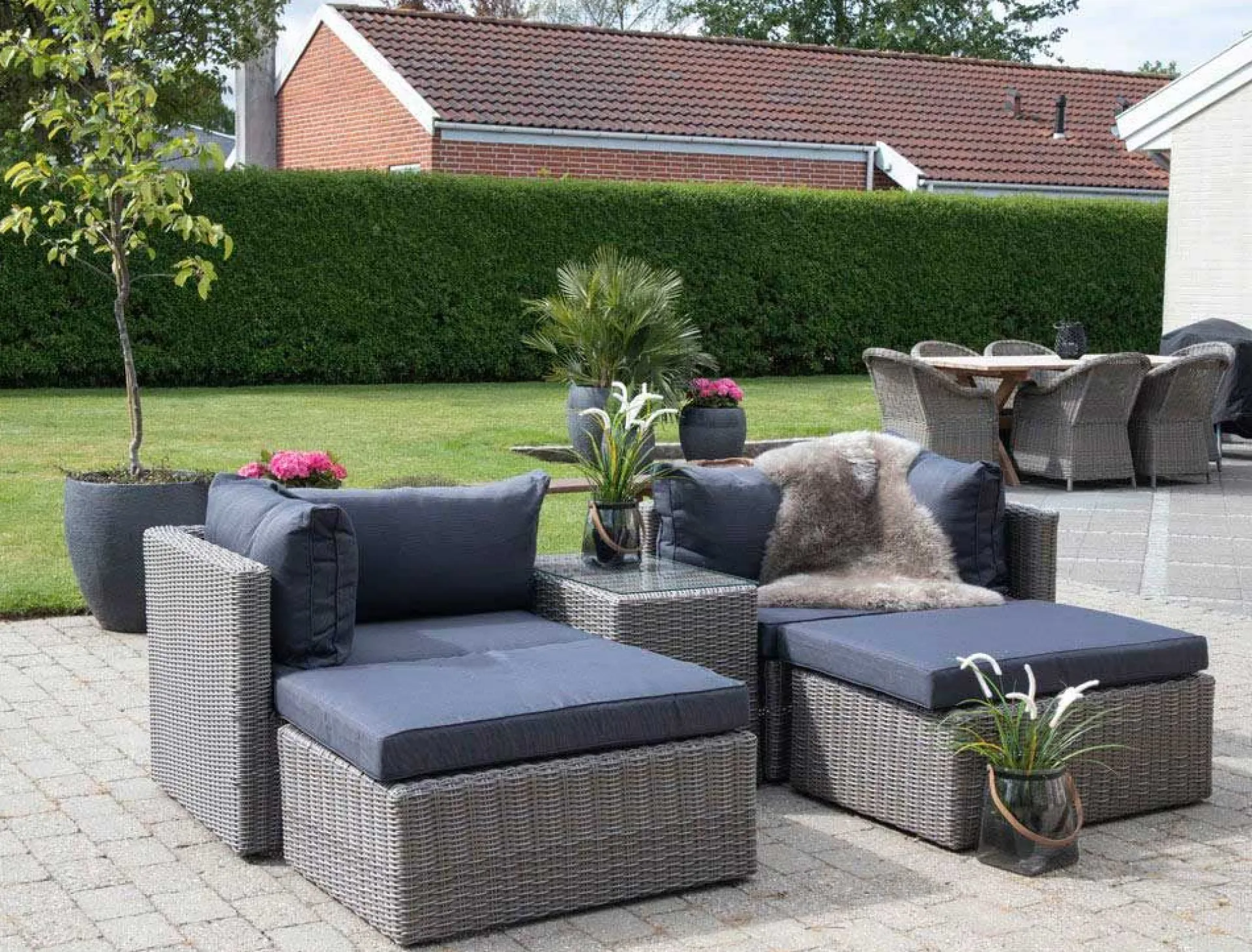 House Nordic Loungeset Rossi - Polyrattan -