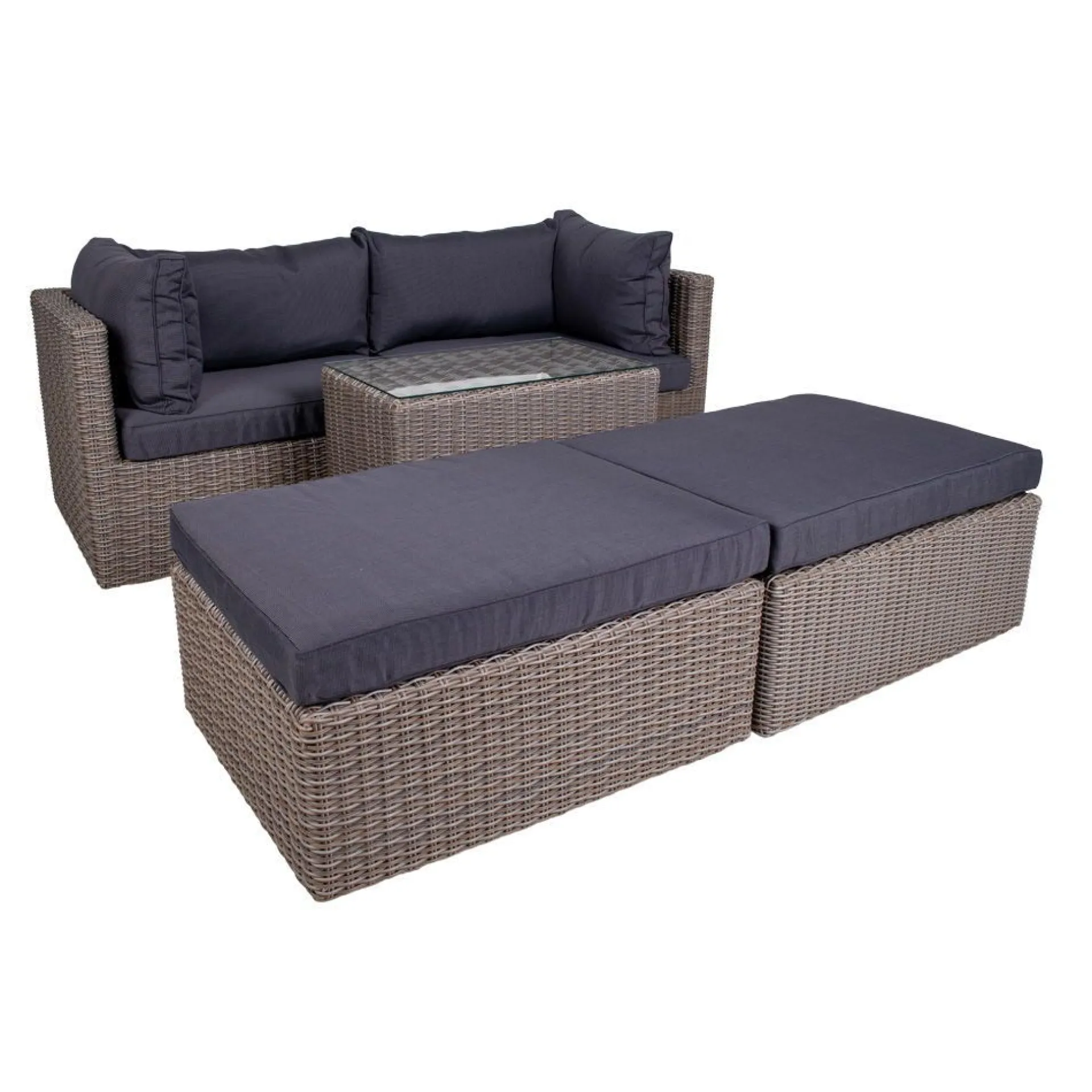 House Nordic Loungeset Rossi - Polyrattan -