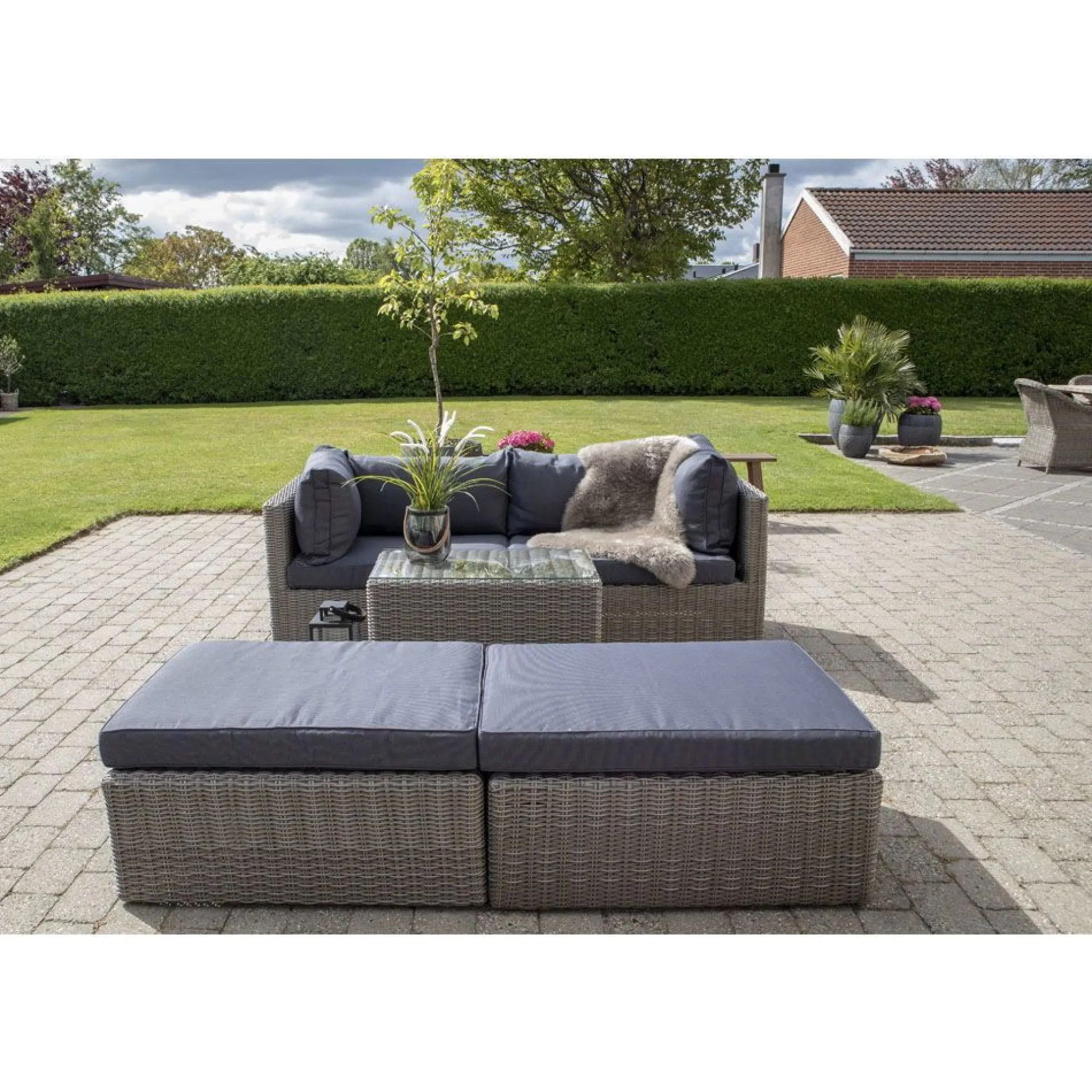 House Nordic Loungeset Rossi - Polyrattan -
