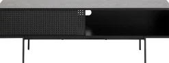 Lowboard Angus 140 cm mit Schiebetür - schwarz