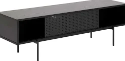 Lowboard Angus 140 cm mit Schiebetür - schwarz