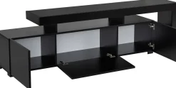 Lowboard Beliz - 100% MELAMINE - Holzschwarz - 192 x 53 x 37 cm