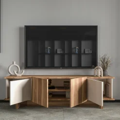 Lowboard Diana - 100% MELAMINE - Beige - 180 x 50 x 33 cm