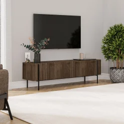 Lowboard Herman - 100% MELAMINE - Nussbaum - 160 x 45,6 x 31,4 cm