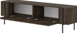 Lowboard Herman - 100% MELAMINE - Nussbaum - 160 x 45,6 x 31,4 cm
