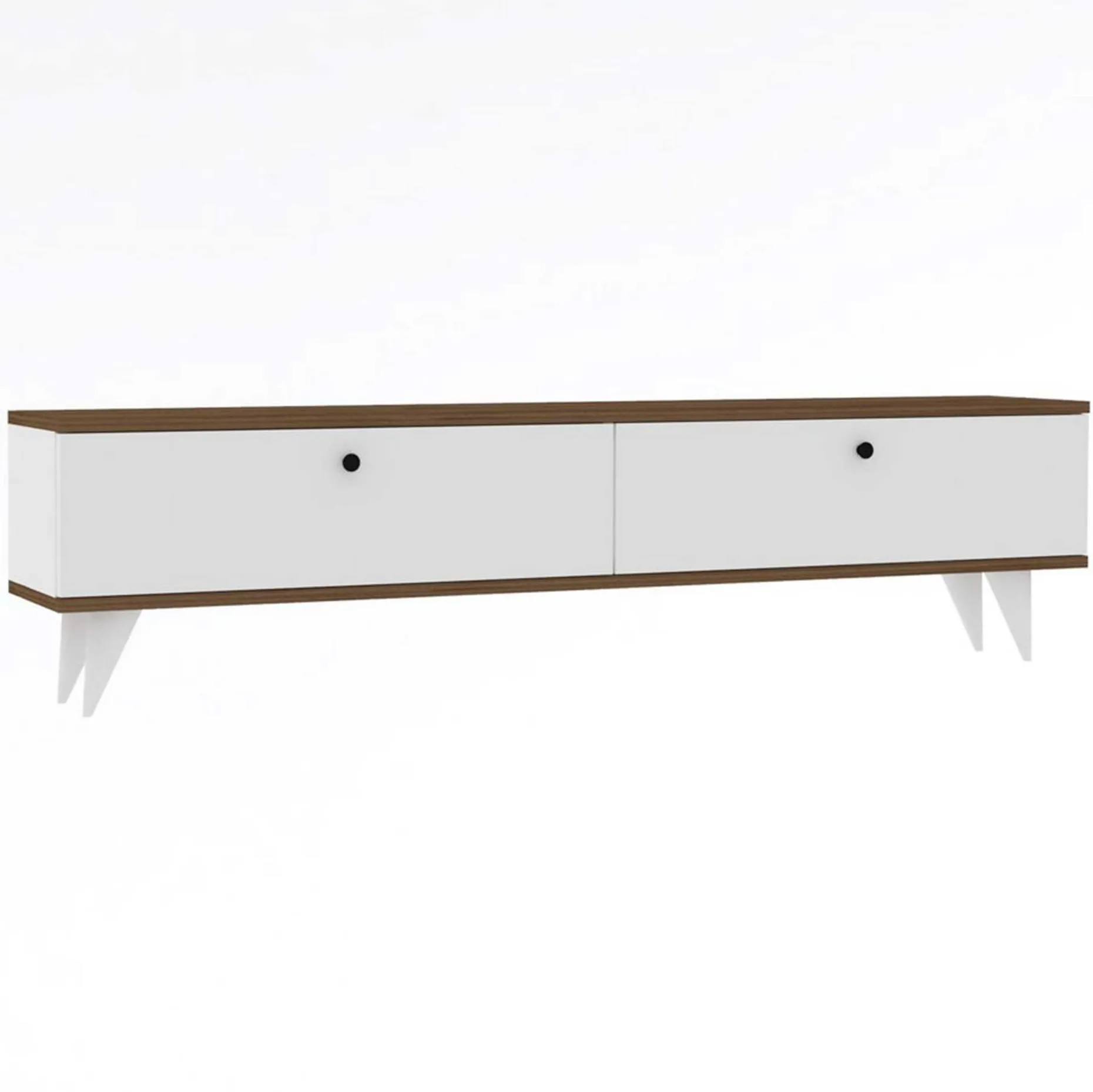 Lowboard Paris - 100% MELAMINE - Weiß - 160 x 35 x 25 cm