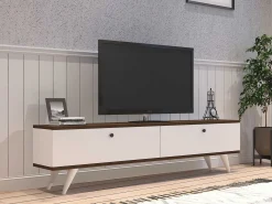 Lowboard Paris - 100% MELAMINE - Weiß - 160 x 35 x 25 cm