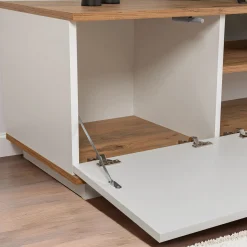 Lowboard Veramont - 100% MELAMINE - Weiß - 180 x 44,6 x 44,5 cm