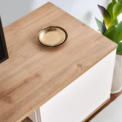 Lowboard Veramont - 100% MELAMINE - Weiß - 180 x 44,6 x 44,5 cm