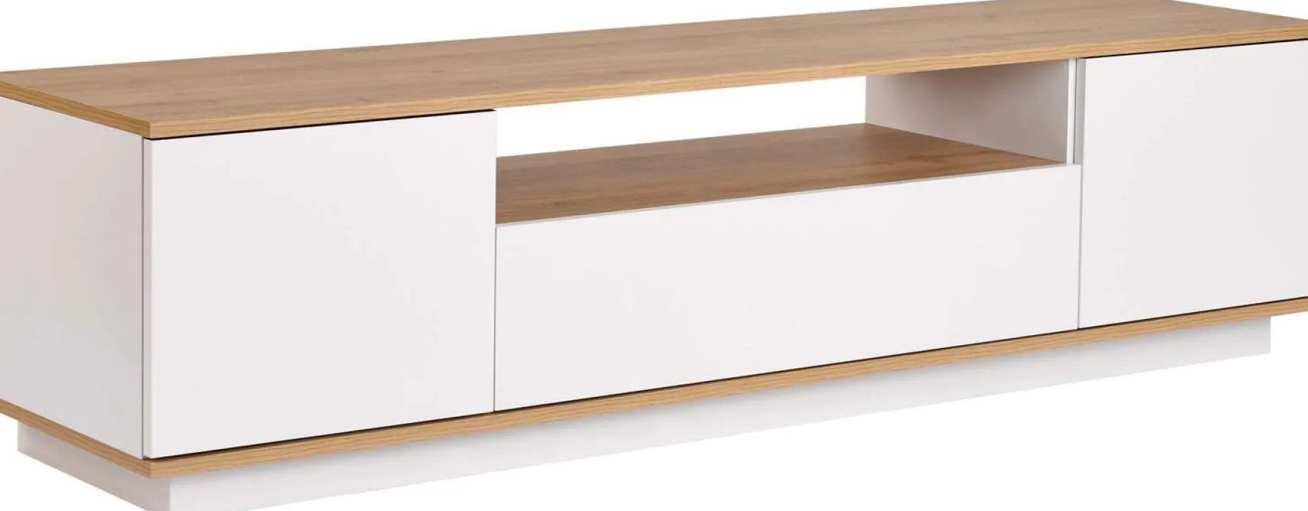 Lowboard Veramont - 100% MELAMINE - Weiß - 180 x 44,6 x 44,5 cm