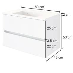 Held LunaBadezimmer : Spiegelschrank, Waschbeckenschrank, 2x Säulenschrank - Anthrazit/Eiche