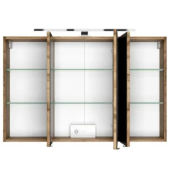Held LunaBadezimmer : Spiegelschrank, Waschtischschrank, Säulenschrank - anthrazit/ocker