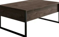 Emob Luxe C Couchtisch | 100 % MELAMIN | Walnuss, Schwarz