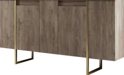 Luxe CO Konsole | 100 % MELAMIN | Walnuss, Gold
