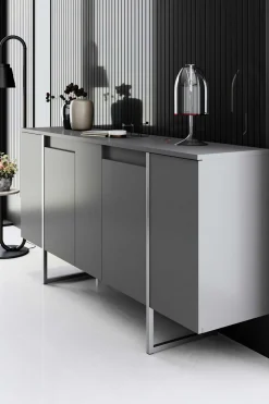Luxe Konsole | 100% MELAMIN | Anthrazit, Silber