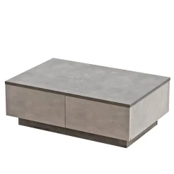 Emob LV17 Couchtisch | 100 % MELAMIN | Silber, Anthrazit