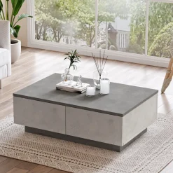 Emob LV17 Couchtisch | 100 % MELAMIN | Silber, Anthrazit