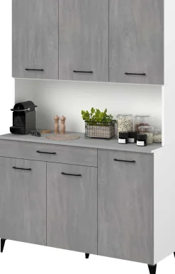Maleficent Buffetschrank mit 6 Türen und 1 Schublade - Betonoptik