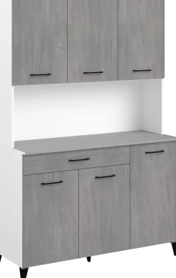 Maleficent Buffetschrank mit 6 Türen und 1 Schublade - Betonoptik