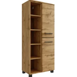 Held MalvoBadezimmer : Spiegelschrank, Waschbeckenschrank, Säulenschränke - Eiche