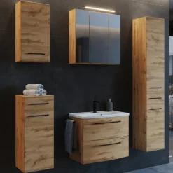 Held MalvoBadezimmer : Wandschränke, Spiegelschrank, Waschtischschrank, Säulenschrank - Eiche