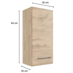 Held MalvoBadezimmer : Wandschränke, Spiegelschrank, Waschtischschrank, Säulenschrank, Regal - Eiche