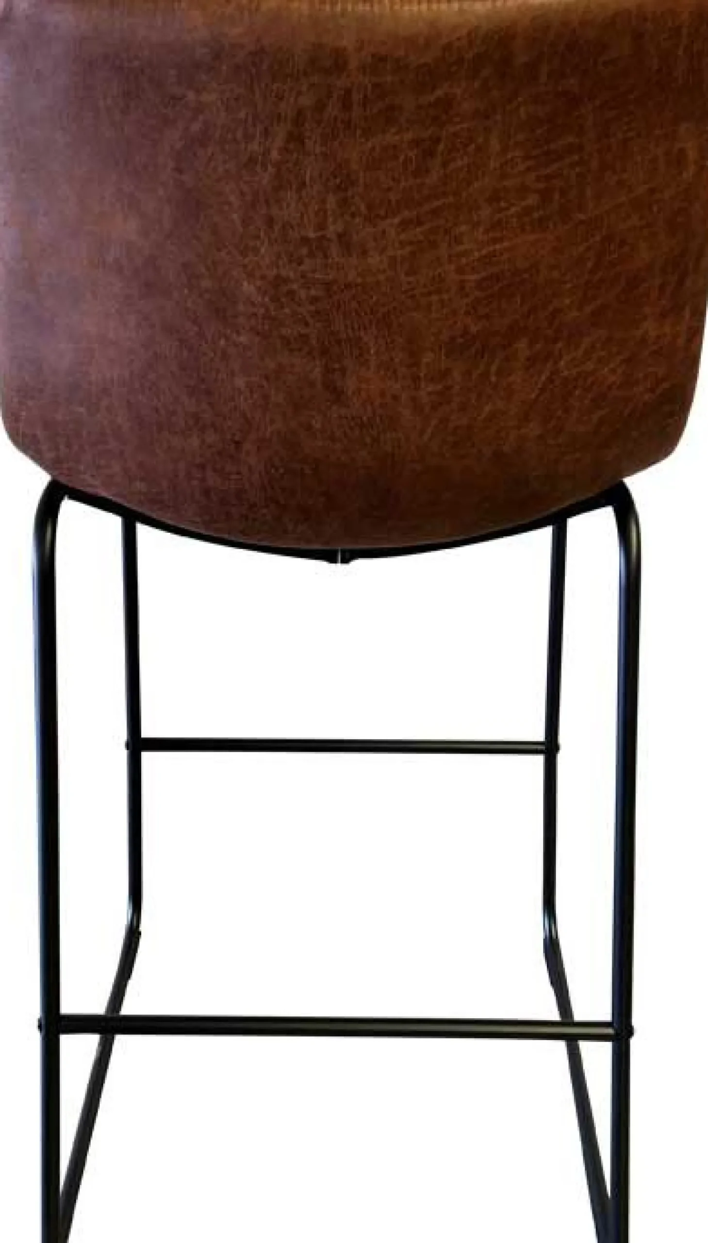 Rousseau Mancia" PU-Barhocker in Cognac 99x48x56 cm - Vintage-Stil