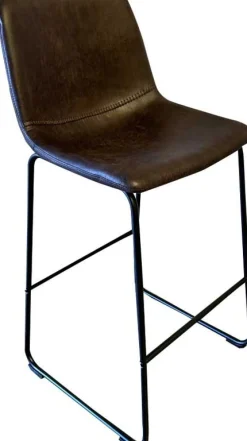 Rousseau Mancia PU Dunkel Barhocker - Vintage PU Polsterung | 99x48x56 cm