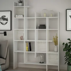 Manco Bücherregal | 100 % MELAMIN | Weiß