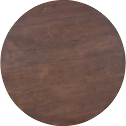 Rousseau Mangolia Runder Tisch 130 cm | Metallgestell, Exotenholzplatte