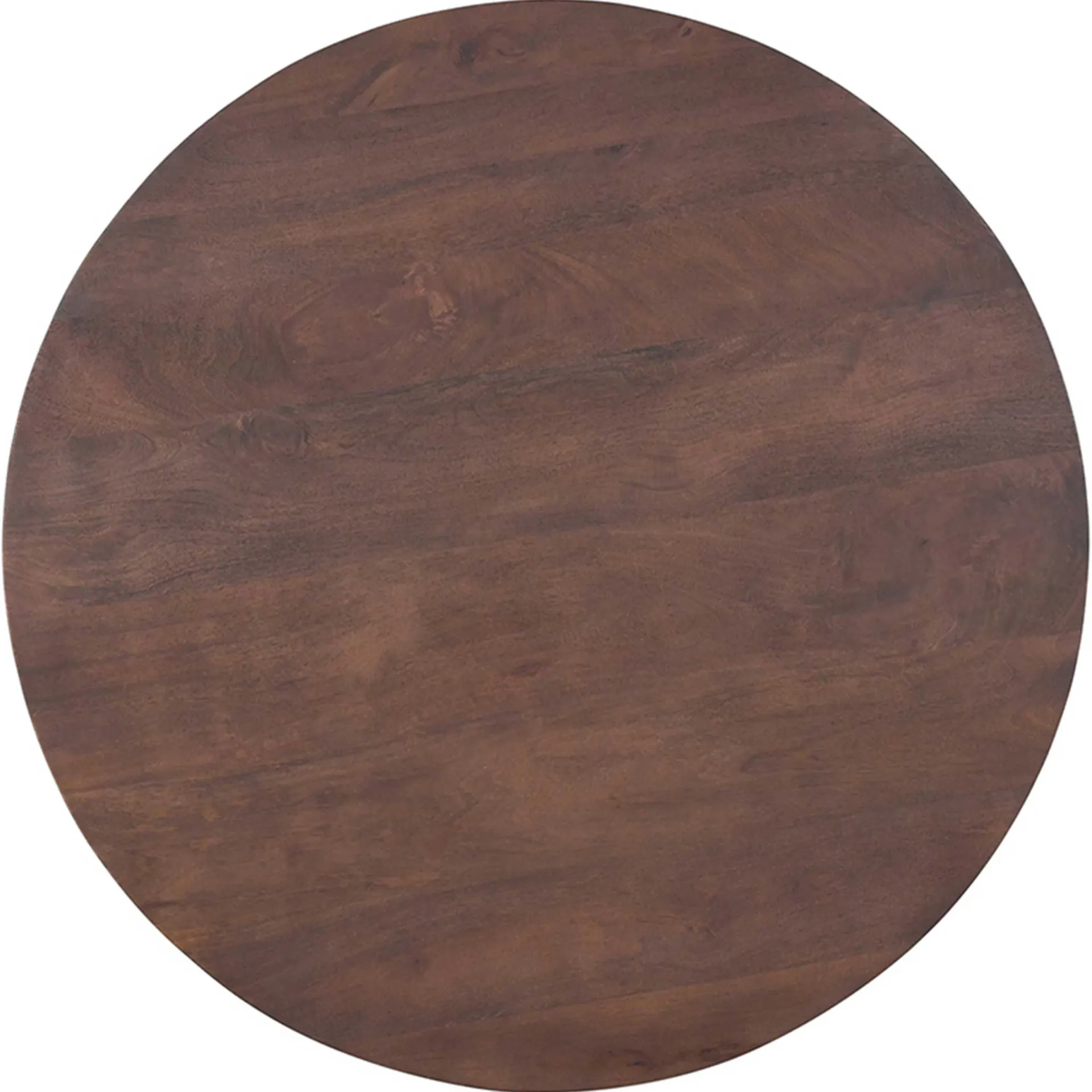 Rousseau Mangolia Runder Tisch 130 cm | Metallgestell, Exotenholzplatte