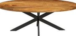 Rousseau Mango Ovaler Holztisch Alexa - Metallgestell - 200 cm