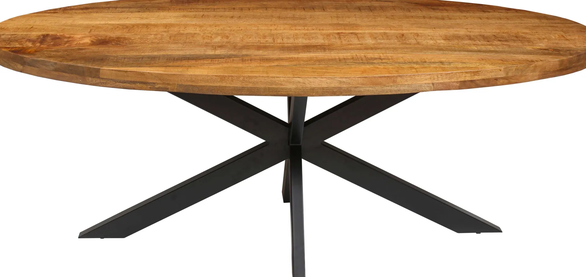 Rousseau Mango Ovaler Holztisch Alexa - Metallgestell - 200 cm