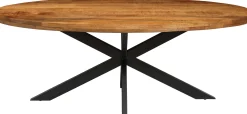 Rousseau Mango Ovaler Holztisch Alexa - Metallgestell - 200 cm