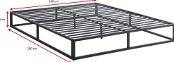 Marek Metall-Bettgestell - 160x200cm - mattschwarz