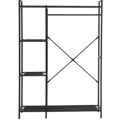 Marek Offener Kleiderschrank - 120x40x171cm - schwarzes Metall
