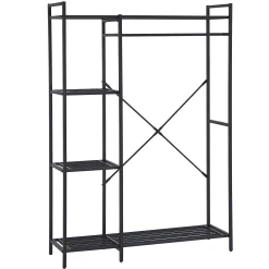 Marek Offener Kleiderschrank - 120x40x171cm - schwarzes Metall