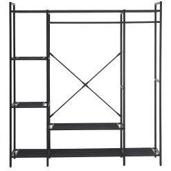 Marek Offener Kleiderschrank - 160x40x171cm - schwarzes Metall