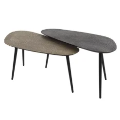Emob Mariola Couchtisch-Set Bio-Metallic/
