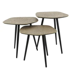 Emob Mariola Couchtisch-Set Bio 3 Tische-antike