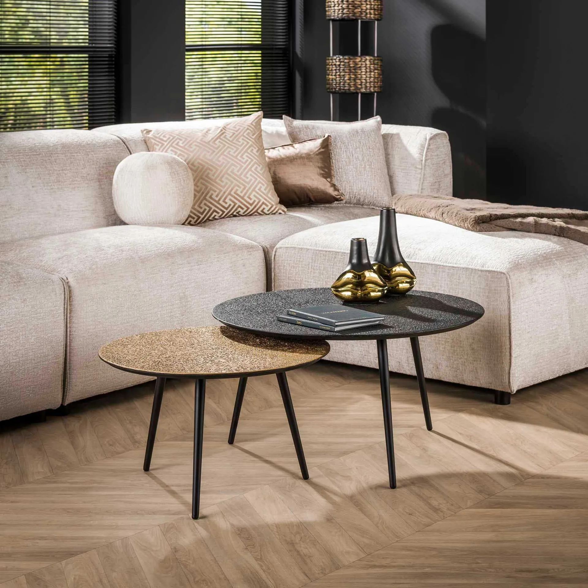 Emob MariolaCouchtisch-Set -metallic/