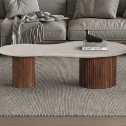 Rousseau Marlon Couchtisch | 120 x 60 x 40 cm | Travertin