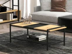 Emob Mata Couchtisch | 100 % MELAMIN | Walnuss, Schwarz