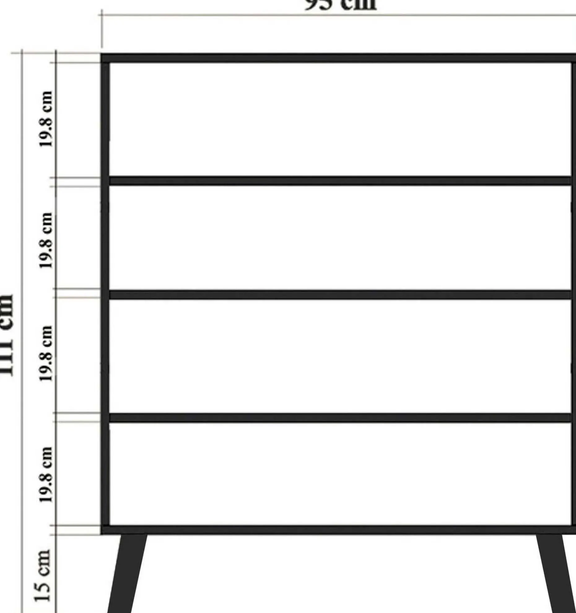 Mehrzweckschrank Multilux - 100% MELAMINE - Mehrfarbig - 95 x 111 x 36 cm