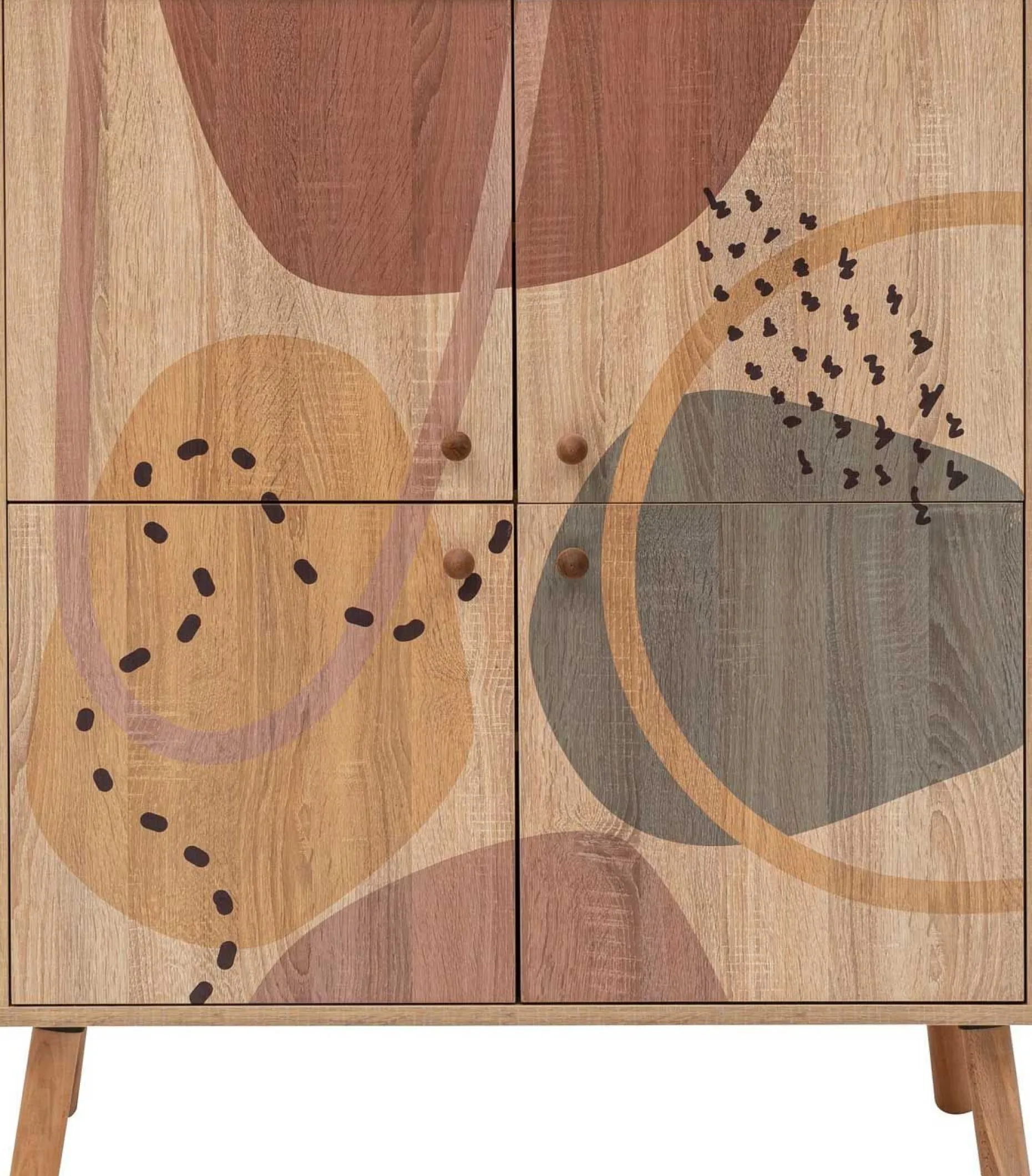 Mehrzweckschrank Multilux - 100% MELAMINE - Mehrfarbig - 95 x 111 x 36 cm